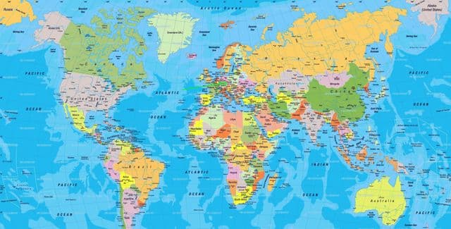 Ville de Frankfurt sur la carte du monde